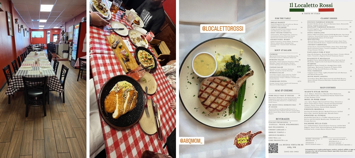 Il Localetto Rossi Menu